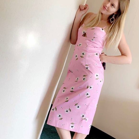 MILLY UMA dress in pink and white - Picture 5 of 6